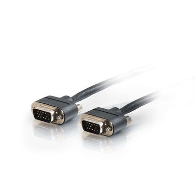 C2G 50ft Plenum-Rated HD15 SXGA M/M Monitor/Projector Cable with Rounded Low Profile Connectors VGA cable 15.24 m VGA (D-Sub) Black 40094 757120400943