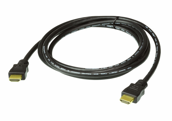 ATEN High Speed HDMI Cable with Ethernet True 4K ( 4096X2160 @ 60Hz); 1 m HDMI Cable with Ethernet 2L7D01H 672792005657
