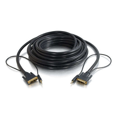 C2G 6ft Pro Series DVI-D + 3.5mm CL2 DVI cable 1.83 m Black 41240 757120412403