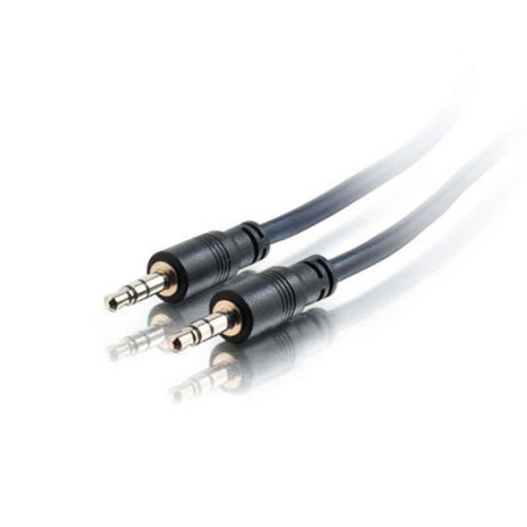 C2G 25ft Plenum-Rated 3.5mm Stereo with Low Profile Connectors audio cable 7.62 m Black 40516 757120405160