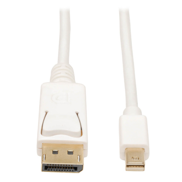 Tripp Lite P583-010 Mini DisplayPort to DisplayPort Adapter Cable (M/M), 4K 60 Hz, White, 10 ft. (3.1 m) P583-010 037332174604
