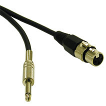 C2G 25ft Pro- XLR Female to 1/4in Male audio cable 7.5 m XLR (3-pin) 6.35mm Black 40043 757120400431