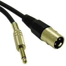 C2G 50ft Pro- XLR Male to 1/4in Male audio cable 15 m XLR (3-pin) 6.35mm Black 40038 757120400387