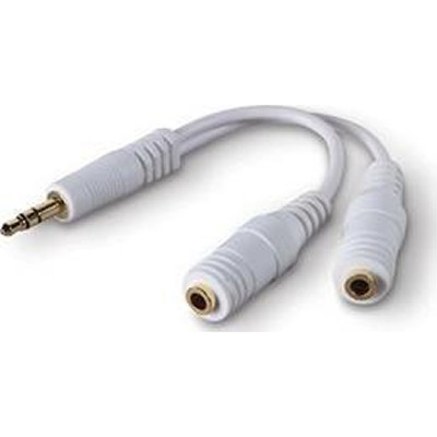 Belkin 1 x 3.5mm mail/2 x 3.5mm femail audio cable White F8V234 722868110553