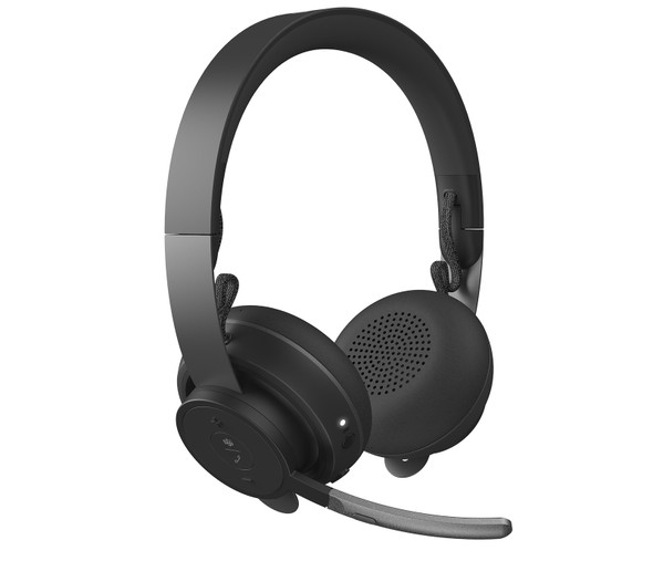 Logitech MSFT Teams Zone Wireless Plus Headset Head-band Office/Call center Bluetooth Graphite 981-000858 097855155320