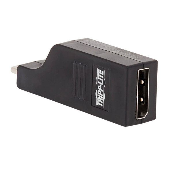 Tripp Lite U444-000-DP4K6B USB-C to DisplayPort Vertical Adapter (M/F) - USB 3.1, Gen 1, Thunderbolt 3, 4K @ 60 Hz, Black U444-000-DP4K6B 037332238092