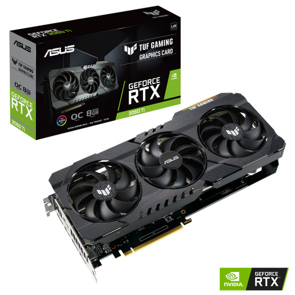 ASUS TUF Gaming TUF-RTX3060TI-O8G-V2-GAMING NVIDIA GeForce RTX 3060 Ti 8 GB GDDR6 TUF-RTX3060TI-O8G-V2-GAMING 195553321662