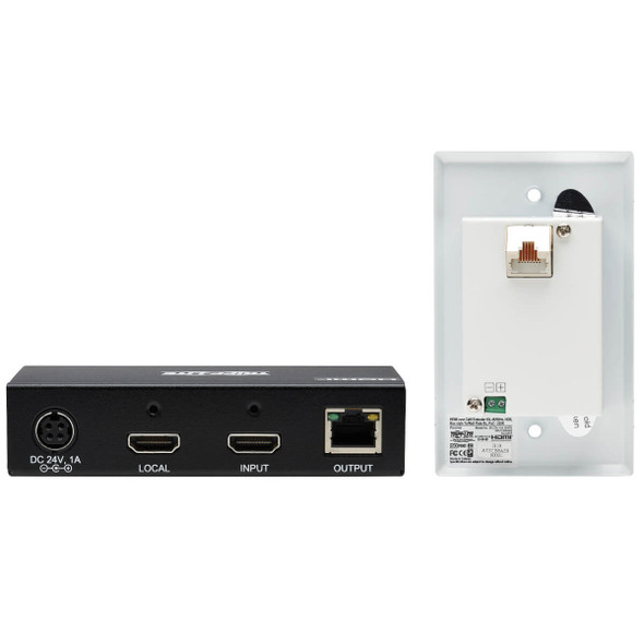 Tripp Lite B127A-1A1-BHFH HDMI over Cat6 Extender Kit, Box Transmitter/Wall Plate Receiver, 4K 60 Hz, 4:4:4, IR, PoC, HDR, HDCP 2.2, 230 ft., TAA B127A-1A1-BHFH 037332264008