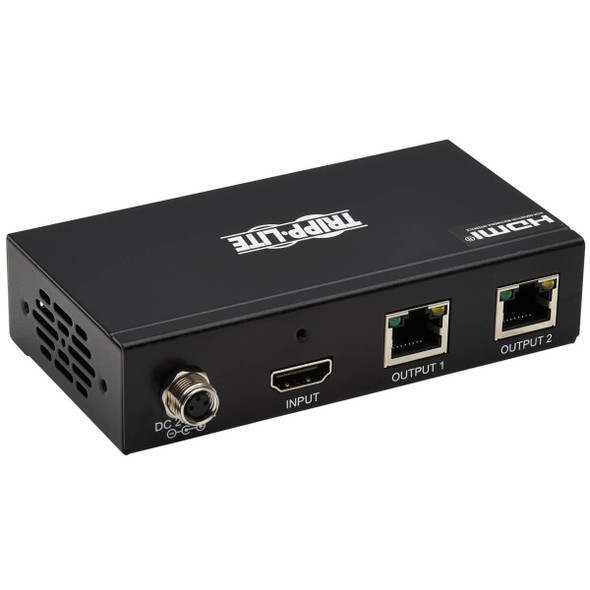 Tripp Lite B127A-002-BH 2-Port HDMI over Cat6 Splitter - 4K 60 Hz, HDR, 4:4:4, PoC, HDCP 2.2, 230 ft. (70.1 m), TAA B127A-002-BH 037332263704