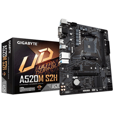 Gigabyte A520M S2H motherboard Socket AM4 micro ATX A520M S2H 889523023594