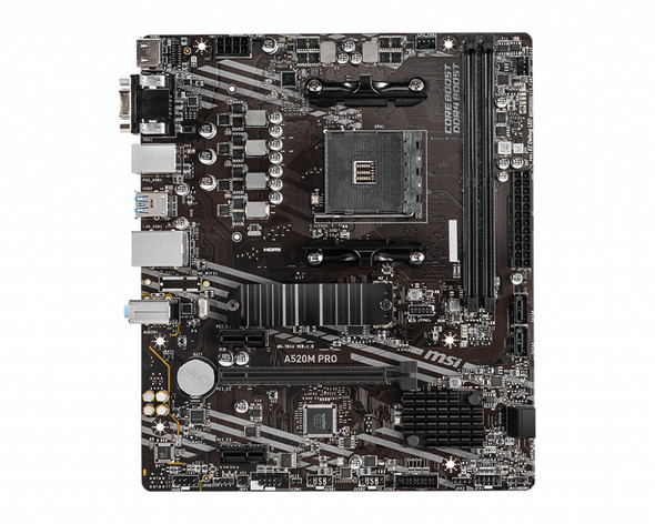 MSI A520M PRO motherboard AMD A520 Socket AM4 micro ATX A520MPRO 824142226063