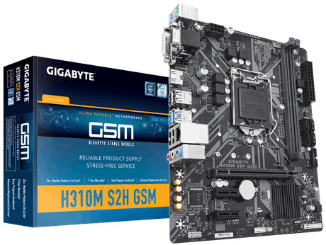 Gigabyte H310M S2H GSM motherboard Intel H310 Express LGA 1151 (Socket H4) micro ATX H310M S2H GSM 889523013755