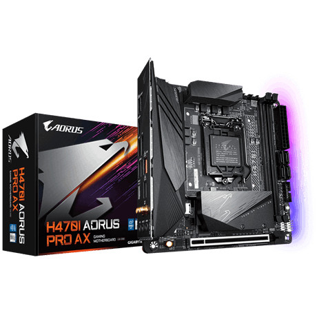 Gigabyte H470I AORUS PRO AX motherboard Intel H470 LGA 1200 mini ITX H470I AORUS PRO AX 889523022061