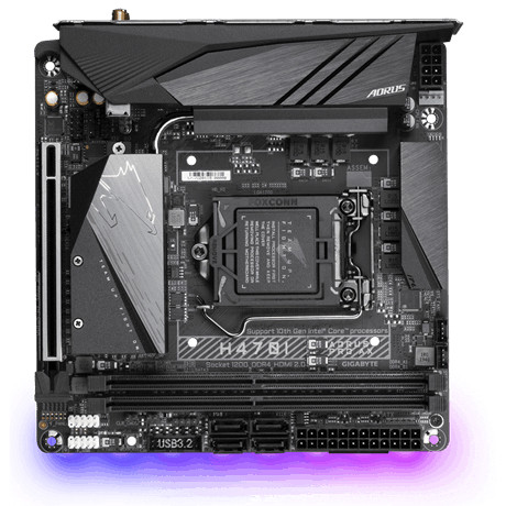 Gigabyte H470I AORUS PRO AX motherboard Intel H470 LGA 1200 mini ITX H470I AORUS PRO AX 889523022061