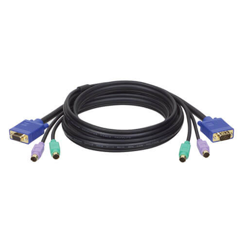 Tripp Lite P753-010 PS/2 (3-in-1) Cable Kit for KVM Switch B007-008, 10 ft. (3.05 m) P753-010 037332119384