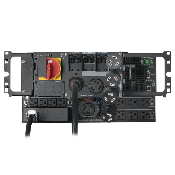 Tripp Lite 208/240V 6000VA 6000W On-Line UPS, Unity Power Factor with Bypass PDU and 120V Transformer, Hardwire/L6-30P Input, 5U SU6KRT3UTFMB 037332241535