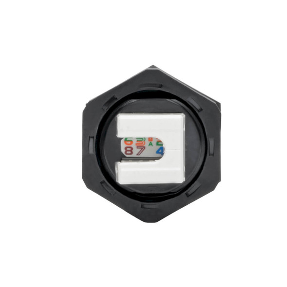 Tripp Lite N206-KJ01-IND Keystone Jack Cat6/Cat5e, RJ45, Shielded, Dust Cap, Industrial - 110 Punch Down, IP68, TAA N206-KJ01-IND 037332206190