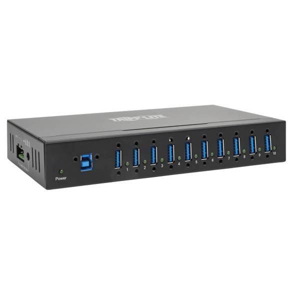 Tripp Lite U360-010-IND 10-Port Industrial-Grade USB 3.0 SuperSpeed Hub - 20 kV ESD Immunity, Metal Housing, Mountable U360-010-IND 037332231246