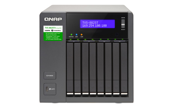QNAP TVS-882ST3 NAS Tower Ethernet LAN Black i7-6700HQ TVS-882ST3-I7-16G-US 885022012794