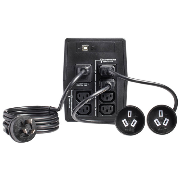 Tripp Lite OMNIVSX850A 850VA 480W 230V Line-Interactive UPS - 6 C13 Outlets, 2 Australian Outlet Adapters, LCD, USB, Tower OMNIVSX850A 037332255228