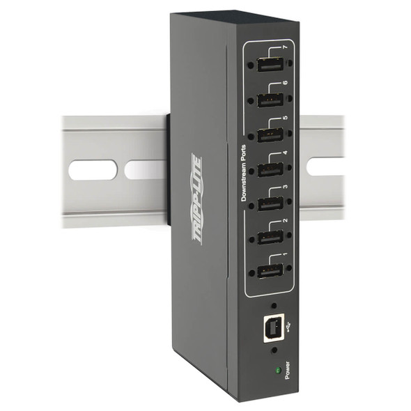 Tripp Lite U223-007-IND-1 7-Port Industrial-Grade USB 2.0 Hub - 15 kV ESD Immunity, Metal Housing, Wall/DIN Mountable U223-007-IND-1 037332253033