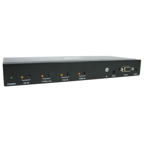Tripp Lite B320-4X1-MHB-K 4-Port Presentation Switch Kit, 4K 60 Hz (4:4:4) HDMI, DP, USB-C and VGA to HDMI over Cat6 Extender, 50 ft., TAA B320-4X1-MHB-K 037332255167