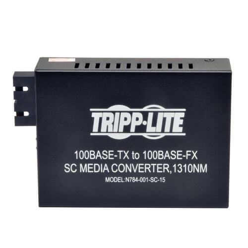 Tripp Lite 10/100 UTP to Singlemode Fiber Media Converter, 15km, 1310nm SC N784-001-SC-15 037332184139