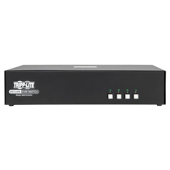 Tripp Lite Secure KVM Switch, Dual Monitor, DVI to DVI - 4-Port, NIAP PP3.0 Certified, Audio, CAC Support B002-DV2AC4 037332237491