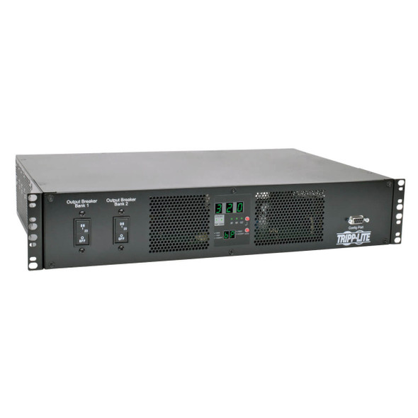 Tripp Lite PDUMH32HVAT 7.7kW Single-Phase 200-240V Local Metered Automatic Transfer Switch PDU, 2 IEC309 32A Blue Inputs, 16 C13, 2 C19 Outlets, 2U, TAA PDUMH32HVAT 037332186881