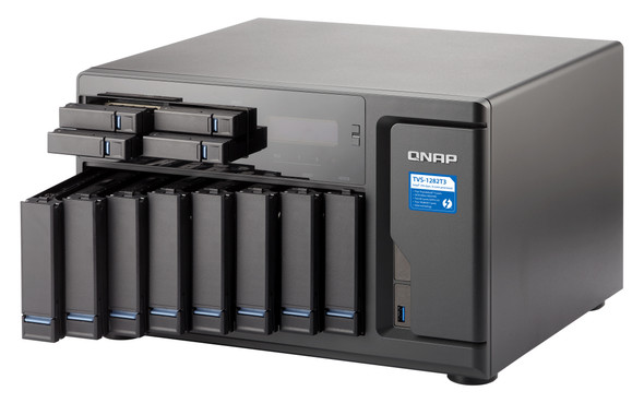 QNAP TVS-1282T3 NAS Tower Ethernet LAN Black i7-7700 TVS-1282T3-I7-32G-US 885022013043