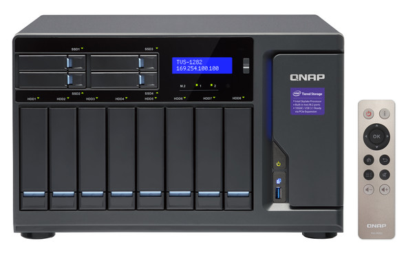 QNAP TVS-1282 NAS Tower Ethernet LAN Black i7-6700 TVS-1282-I7-64G-450W-US 885022012091