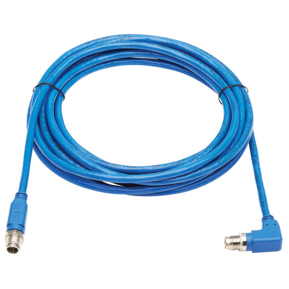 Tripp Lite NM12-603-05M-BL M12 X-Code Cat6 1G UTP CMR-LP Ethernet Cable (Right-Angle M/M), IP68, PoE, Blue, 5 m (16.4 ft.) NM12-603-05M-BL 037332265548