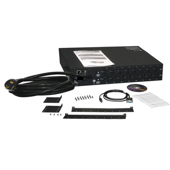 Tripp Lite 2.9kW Single-Phase Monitored PDU, 120V Outlets (16 5-15/20R), L5-30P, 10ft Cord, 2U Rack-Mount PDUMNH30 037332157652