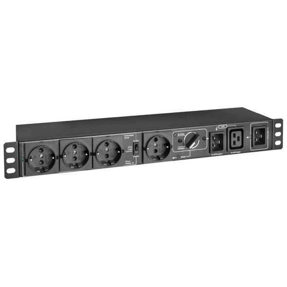 Tripp Lite PDUBHV20D 220-240V 16A Single-Phase Hot-Swap PDU with Manual Bypass - 4 Schuko Outlets, C20 & Schuko Inputs, Rack/Wall PDUBHV20D 037332253125