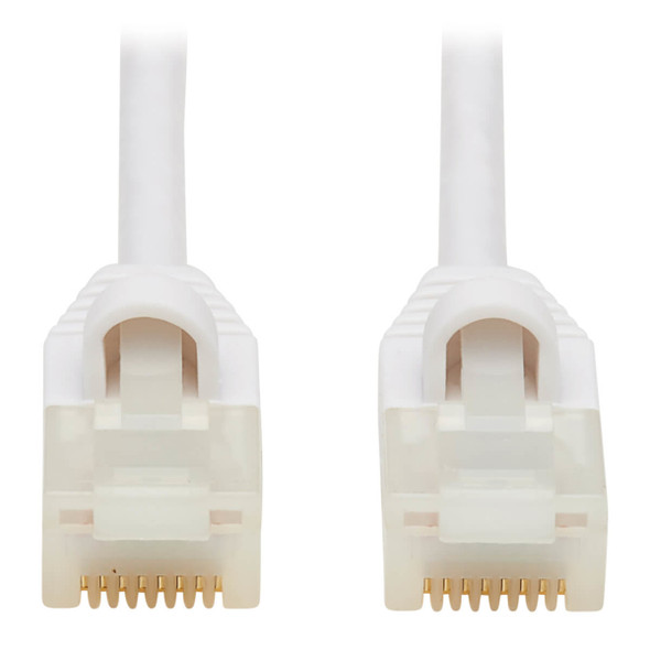 Tripp Lite N261AB-S01-WH Safe-IT Cat6a 10G-Certified Snagless Antibacterial Slim UTP Ethernet Cable (RJ45 M/M), White, 1 ft. N261AB-S01-WH 037332260420