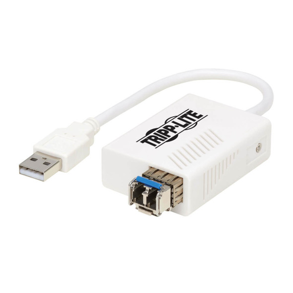 Tripp Lite U236-SMF-LC USB 2.0 Ethernet Adapter - 10/100 Mbps, 100Base-FX, LC, Singlemode Fiber, White U236-SMF-LC 037332248480