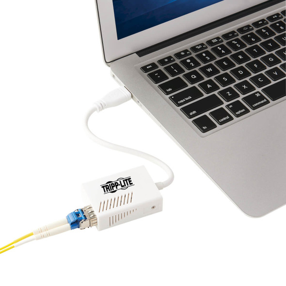 Tripp Lite U236-SMF-LC USB 2.0 Ethernet Adapter - 10/100 Mbps, 100Base-FX, LC, Singlemode Fiber, White U236-SMF-LC 037332248480