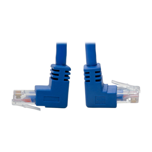 Tripp Lite N204-001-BL-UD Up/Down-Angle Cat6 Gigabit Molded UTP Ethernet Cable (RJ45 Up-Angle M to RJ45 Down-Angle M), Blue, 1 ft. (0.31 m) N204-001-BL-UD 037332237804