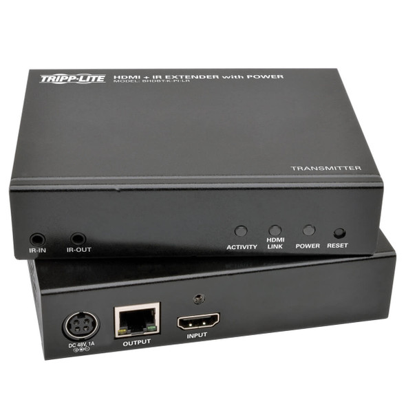 Tripp Lite HDBaseT HDMI over Cat5e/6/6a Extender Kit with Power and IR Control, 4K x 2K UHD/1080p, Up to 99.97 m (328-ft.) BHDBT-K-PI-LR 037332186942