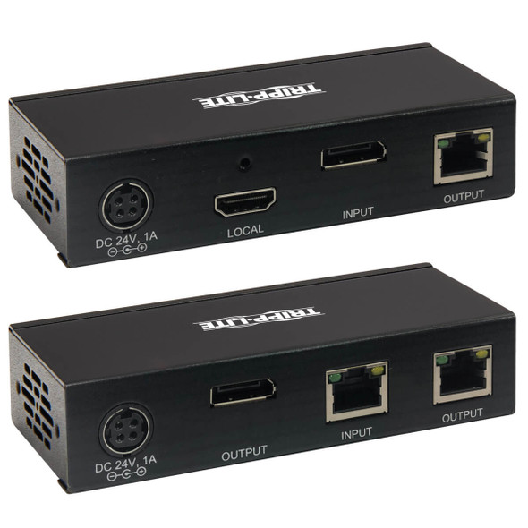 Tripp Lite B127A-111-BDTD DisplayPort over Cat6 Extender Kit, Transmitter and Receiver with Repeater, 4K, 4:4:4, PoC, 230 ft. (70.1 m), TAA B127A-111-BDTD 037332263964
