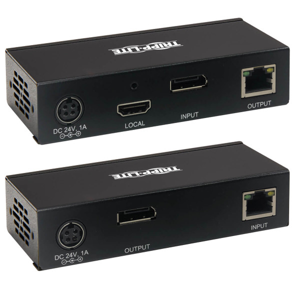 Tripp Lite B127A-1A1-BDBD DisplayPort over Cat6 Extender Kit, KVM Support, USB, 4K, DP1.2a, PoC, HDCP 2.2, 230 ft. (70 m), TAA B127A-1A1-BDBD 037332261311