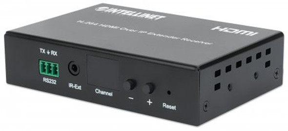 Intellinet H.264 HDMI Over IP Extender Receiver (for use with 207577), Up to 100m (Euro 2-pin plug) 208246 766623208246