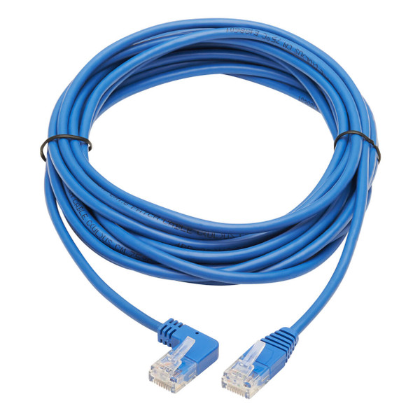 Tripp Lite N204-S20-BL-LA Left-Angle Cat6 Gigabit Molded Slim UTP Ethernet Cable (RJ45 Left-Angle M to RJ45 M), Blue, 20 ft. (6.09 m) N204-S20-BL-LA 037332252357
