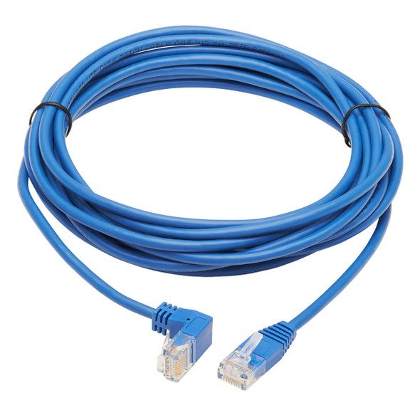 Tripp Lite N204-S15-BL-DN Down-Angle Cat6 Gigabit Molded Slim UTP Ethernet Cable (RJ45 Right-Angle Down M to RJ45 M), Blue, 15 ft. (4.57 m) N204-S15-BL-DN 037332252265