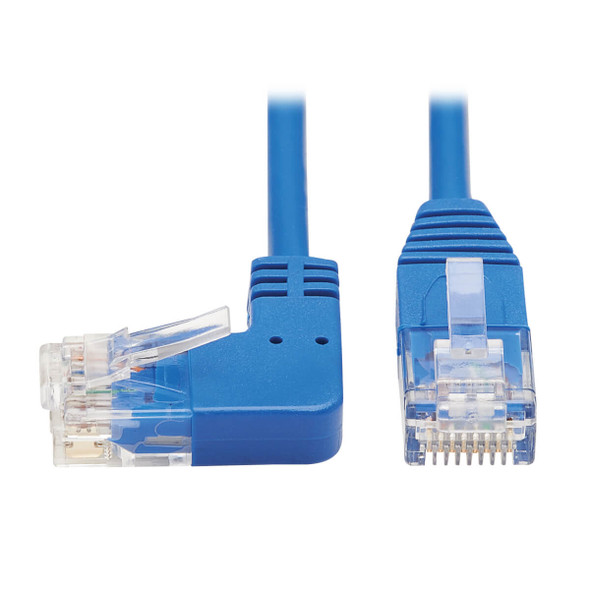 Tripp Lite N204-S15-BL-LA Left-Angle Cat6 Gigabit Molded Slim UTP Ethernet Cable (RJ45 Left-Angle M to RJ45 M), Blue, 15 ft. (4.57 m) N204-S15-BL-LA 037332252340