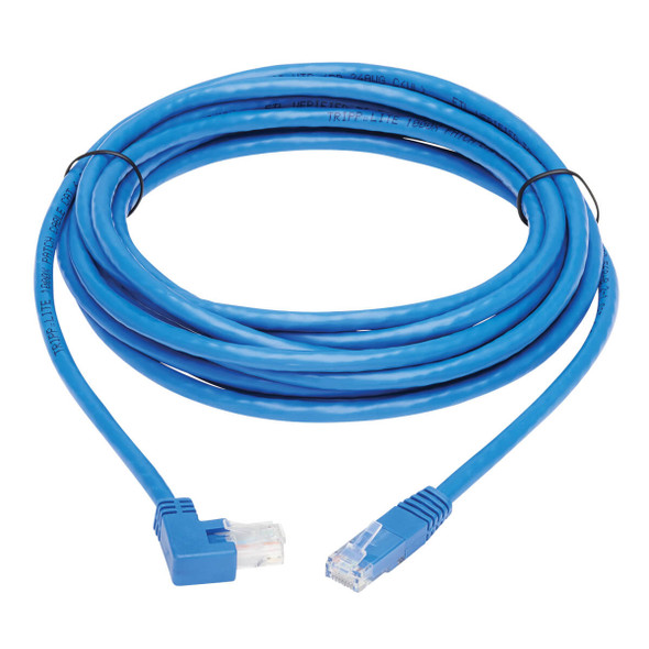 Tripp Lite N204-015-BL-RA Right-Angle Cat6 Gigabit Molded UTP Ethernet Cable (RJ45 Right-Angle M to RJ45 M), Blue, 15 ft. (4.57 m) N204-015-BL-RA 037332252029