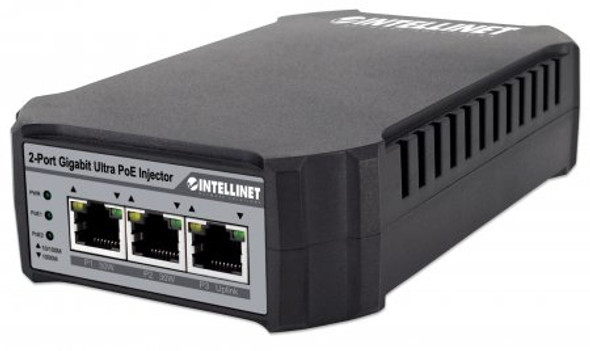 Intellinet 2-Port Gigabit Ultra PoE-Injector 10/100/1000 Mbit/s (Euro 2-pin plug) 561488 766623561488