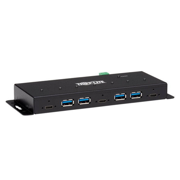 Tripp Lite U460-4A3C-IND Industrial 7-Port USB-C Hub, Gen2 (10G, 4x USB-A and 3x USB-C Ports W 15Kv ESD Immunity, 2Kv Surge U460-4A3C-IND 037332239914