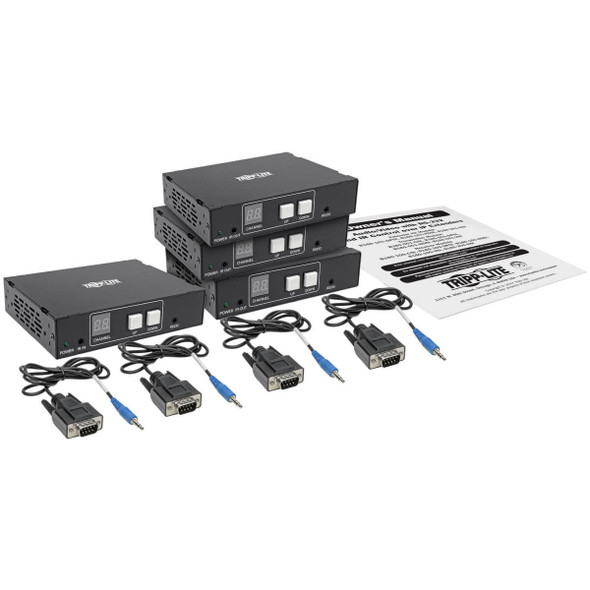 Tripp Lite B160-103-HDSI 3 Port HDMI over Cat5/6 Switch/Extender Kit, 1080p 60 Hz, Serial and IR Control, 656 ft. (200 m), TAA B160-103-HDSI 037332236012