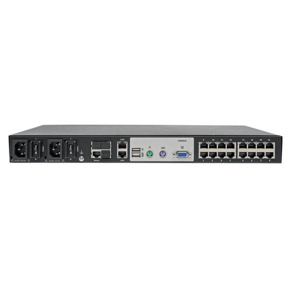 Tripp Lite B064-016-01-IPG NetDirector 16-Port Cat5 KVM over IP Switch - Virtual Media, 1 Remote + 1 Local User, 1U Rack-Mount, TAA B064-016-01-IPG 037332236333